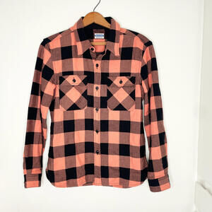 The Flat Head Men's Medium Button-Up Shirt - Pink & Black Checkered